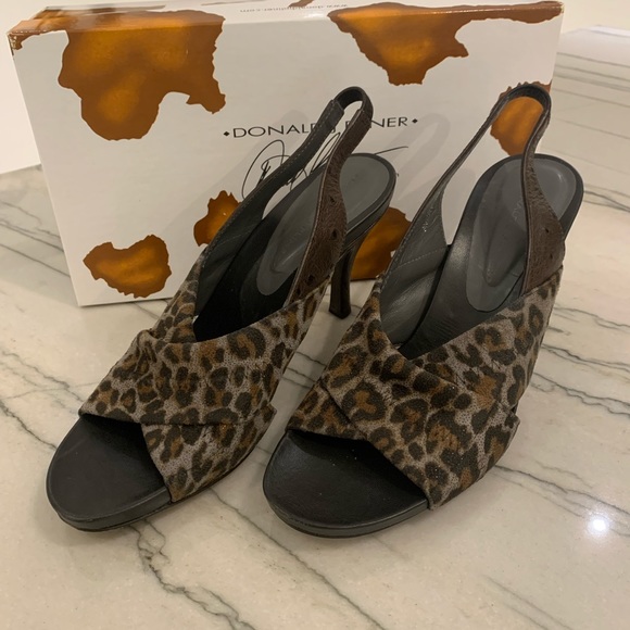 Donald J. Pliner Shoes - Donald Pliner Suede Elastic Ostrich Slingbacks